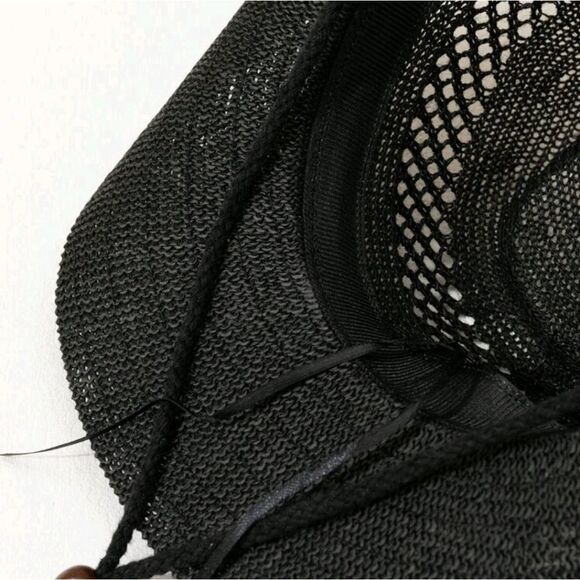 Bead Decor Hollow Out Straw Hat - Picture 5 of 5